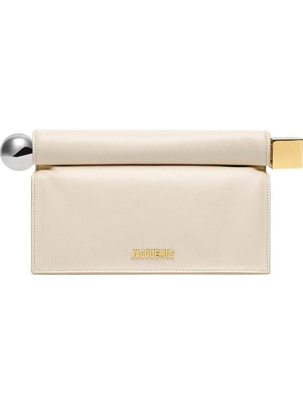 Rond Carre Leather Clutch