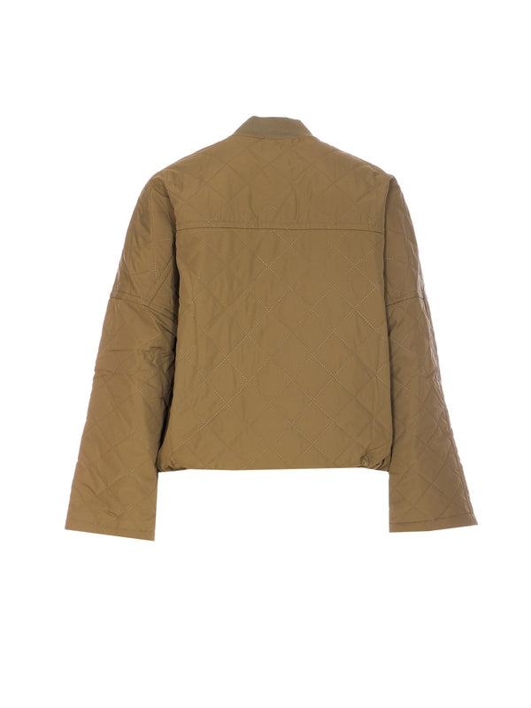 Logo Patch Diamond Quilting Jacket