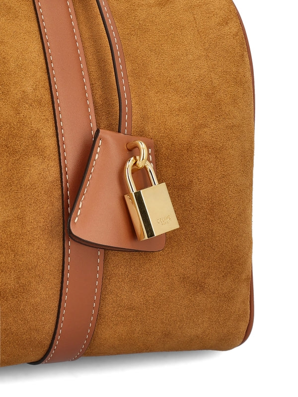 Suede Calfskin Boston Bag