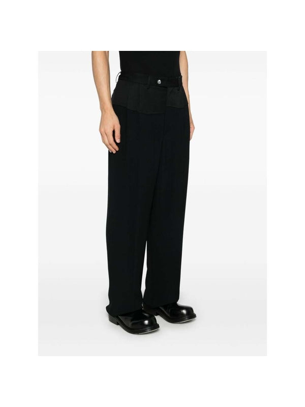 Virgin Wool Straight Pants