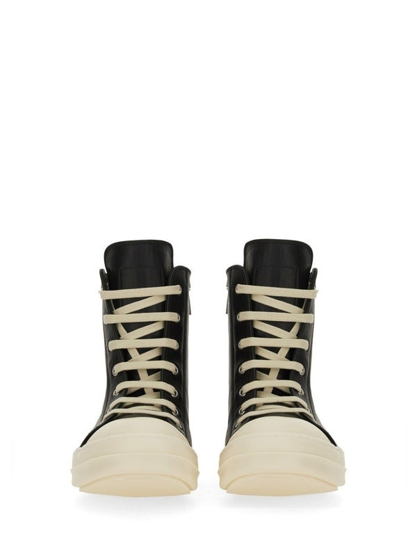 Rick Owens Black High Top Sneakers