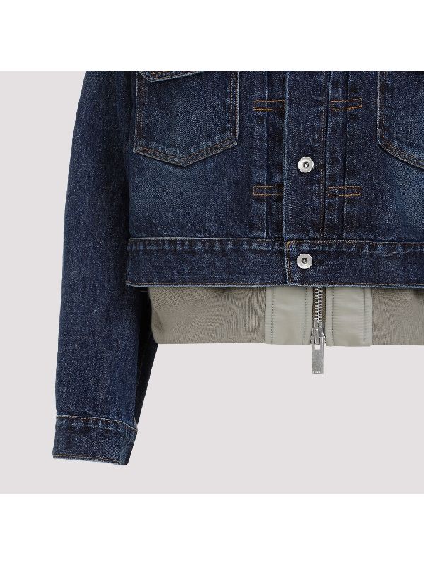 Bomber Layered Denim Jacket