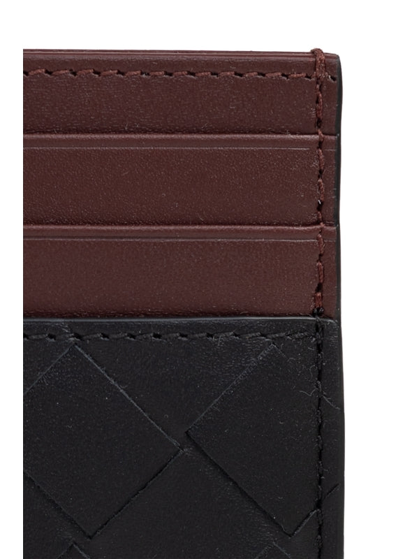 Intrecciato Leather Card Wallet