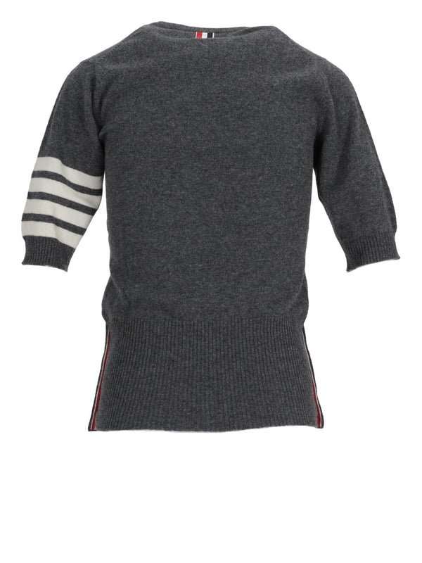 4-Bar Cashmere Short Sleeve Knit