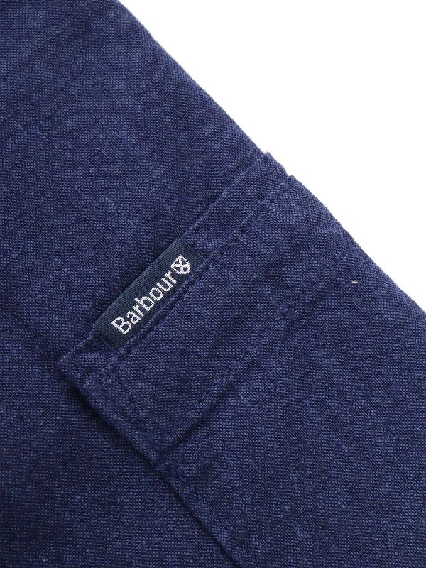 ロゴ リネン コットン シャツ