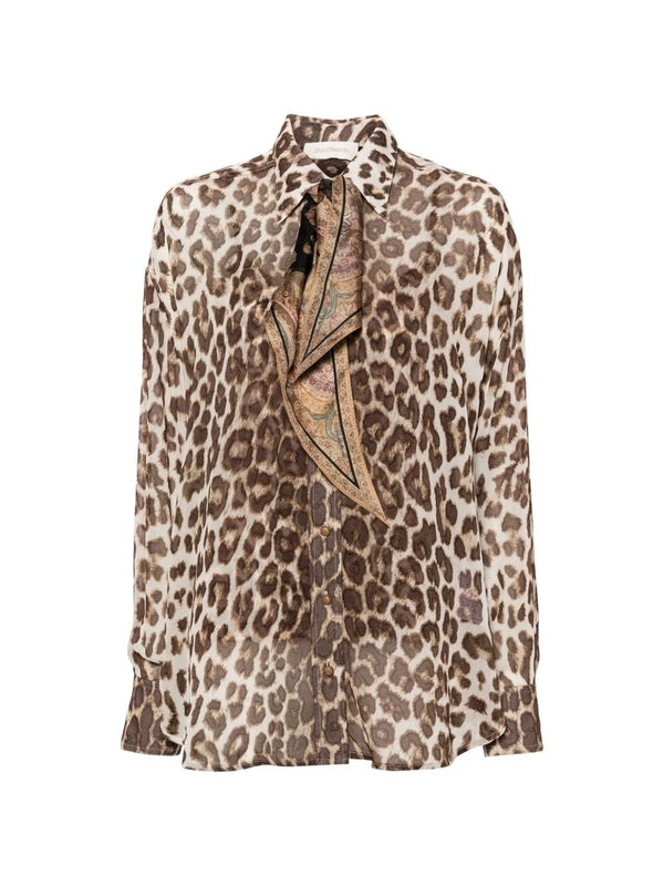 Animal Printing Silk Shirt