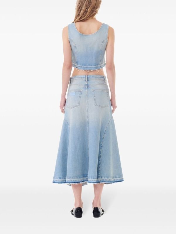 A-Line Organic Cotton Denim
  Skirt