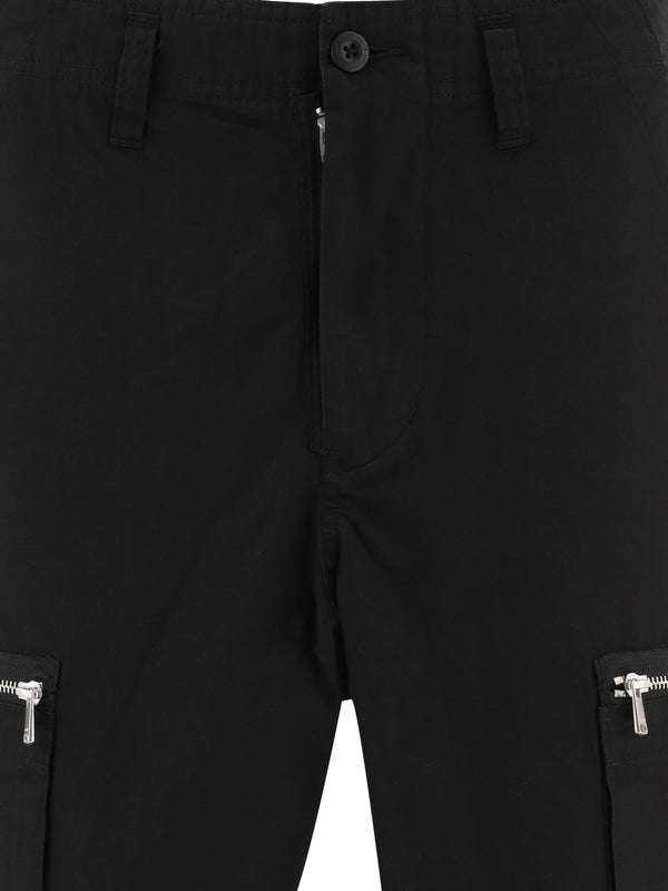 Zipper Pocket Cotton Bermuda Shorts