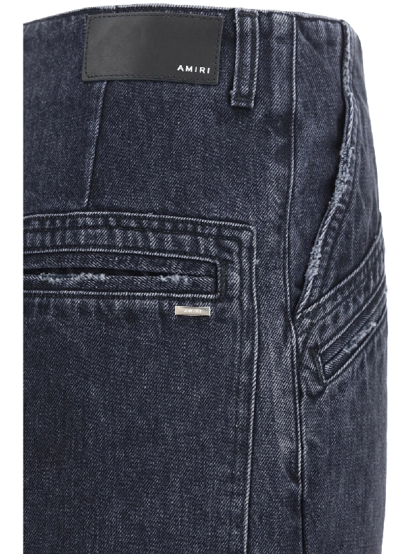 Wide Cargo Denim Pants