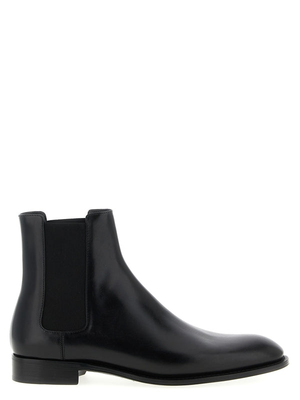 Saint Laurent Black Chelsea Boots