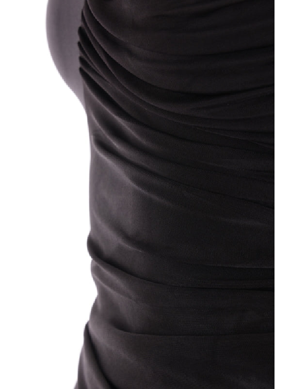 Marine Serre Black Midi Dress