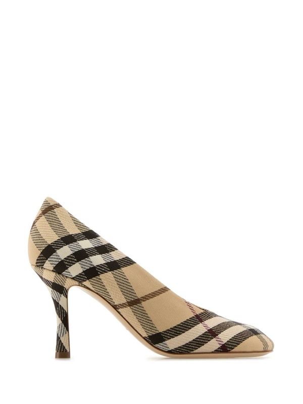 Vintage Check Pumps Heel