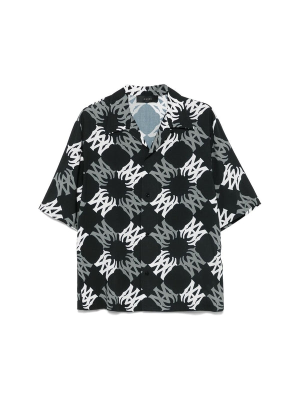 Allover Logo Pattern Short
  Sleeve Shirt