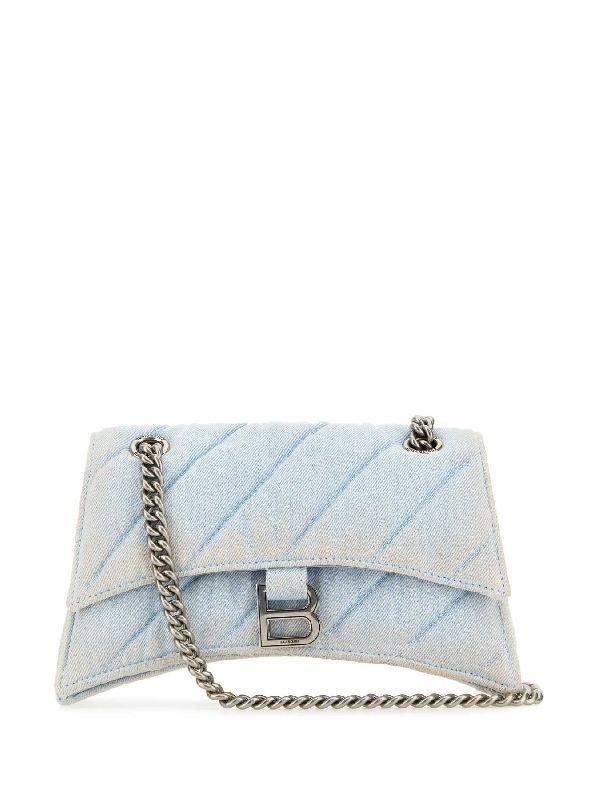 Balenciaga Crush Small Skyblue Crossbody & Shoulder Bags
