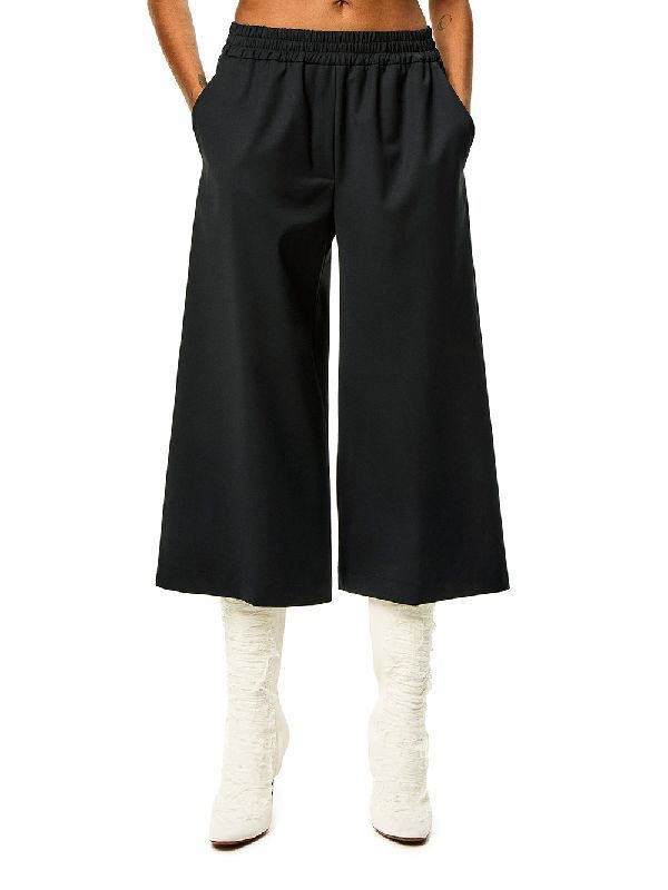 Back Anagram Logo Embroidery Wool Blend Pants