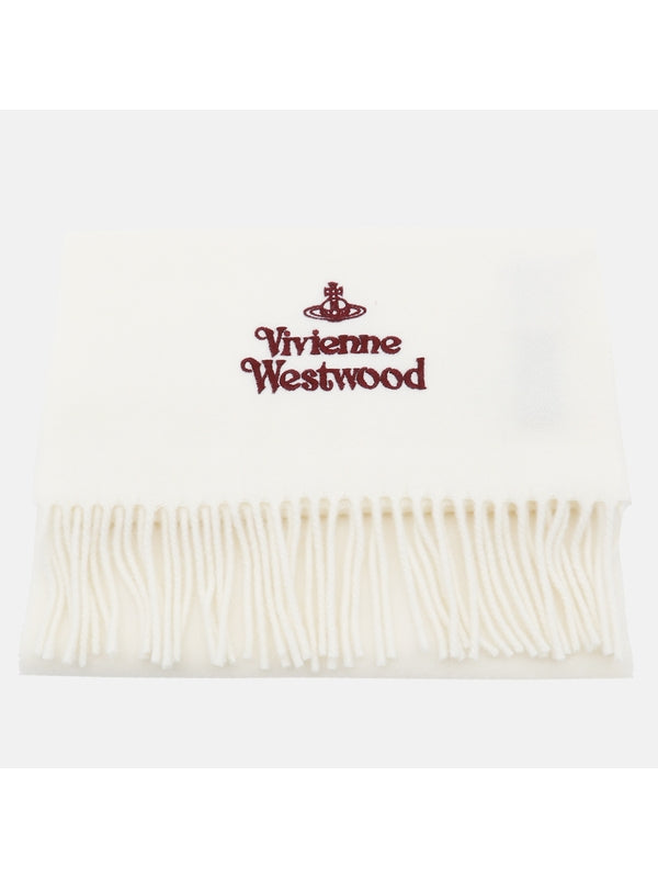 Vivienne Westwood White Wool Mufflers