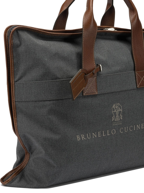 Brunello Cucinelli Grey Brief Case
