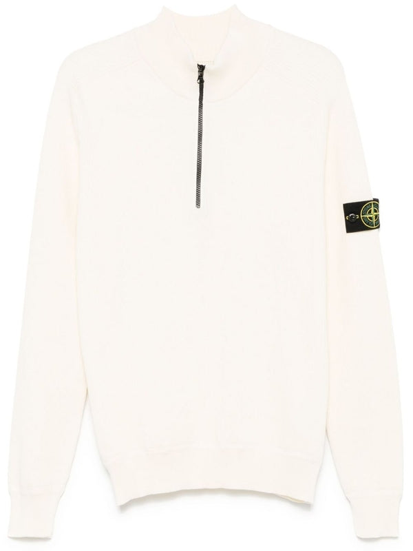 Wappen Patch Half-Zip Cotton Knit