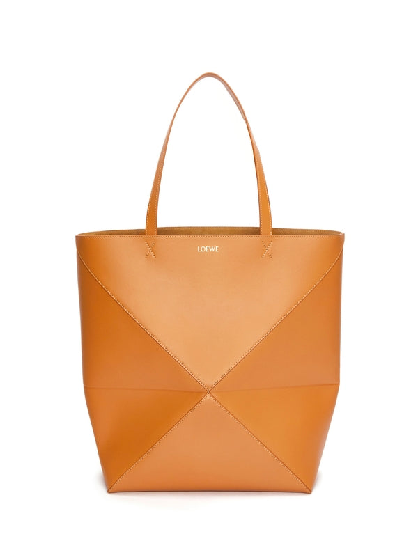 Puzzle Fold Leather XL Tote Bag