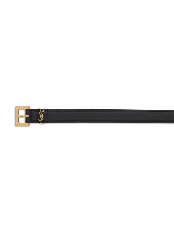 Cassandra Logo Leather Belt