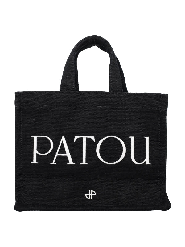 PATOU - Black Logo Canvas Tote Bag - Jente