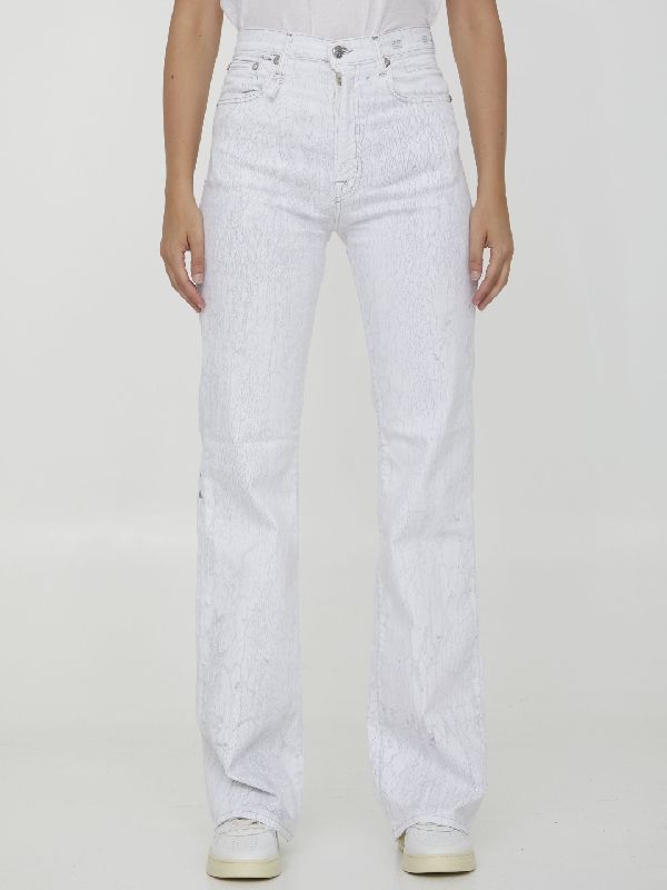 JANE Crack Effect Denim Pants