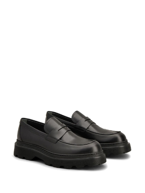 Black Calfskin Loafers