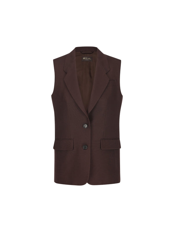 Single-Breasted Silk Vest