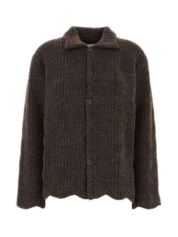 Monghidorro Collar Wool Cardigan