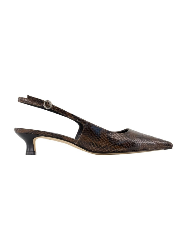 Aeyde Brown Slingback Heels
