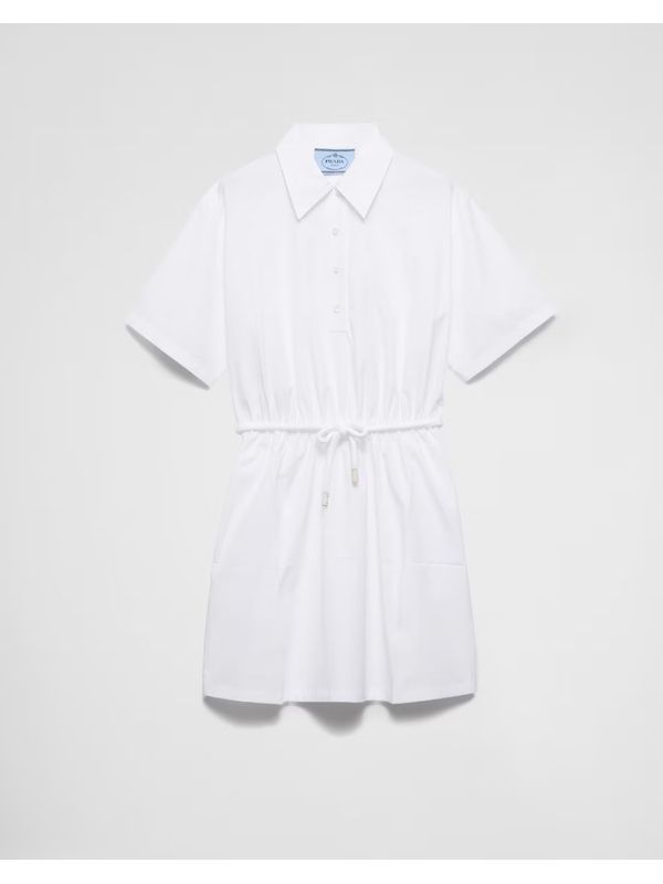 White Poplin Mini Dress