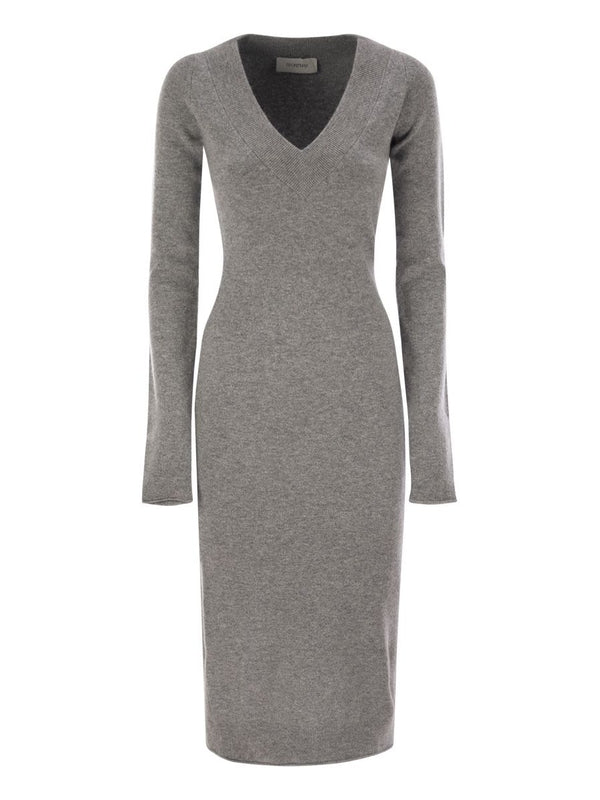 Angizia Wool Blend Midi Dress