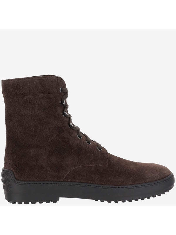 Tod'S Brown Lace-Up Boots