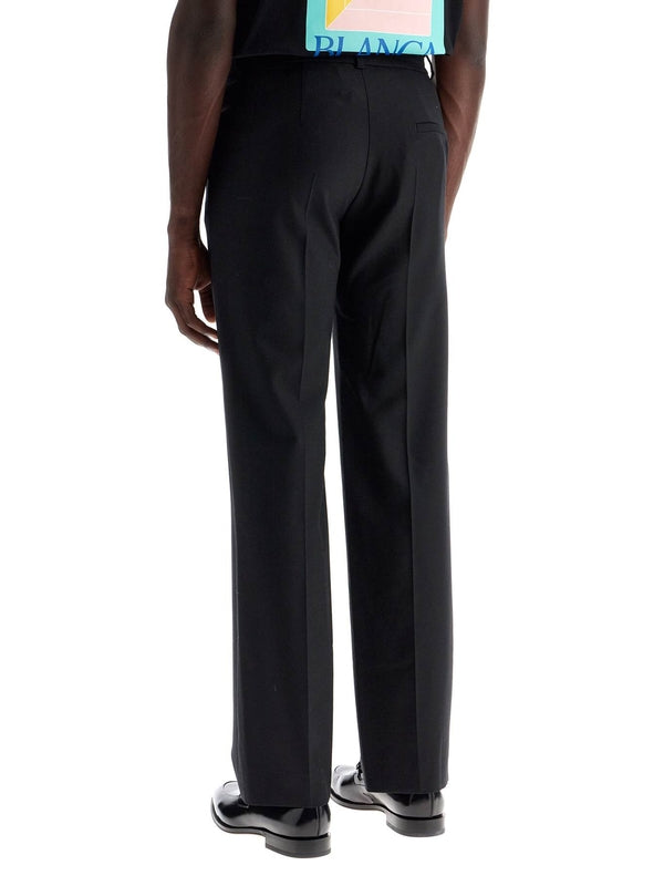 Slim Fit Wool Blend Tailored Pants