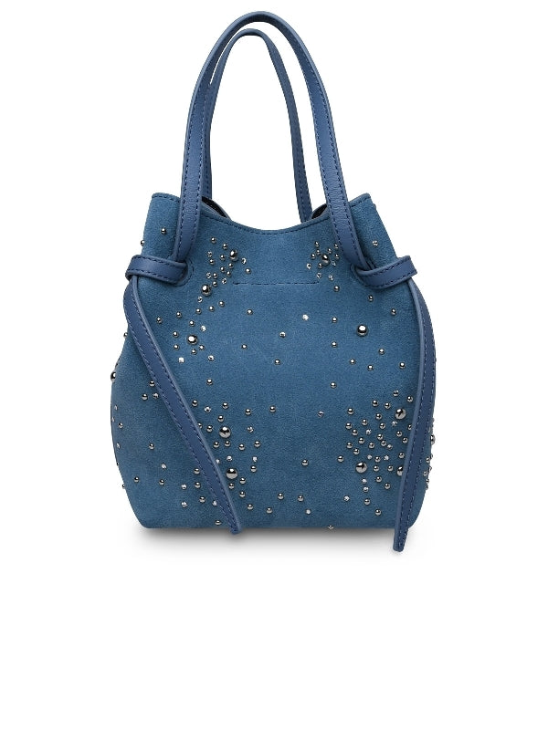 Bulb Studded Suede Tote Bag