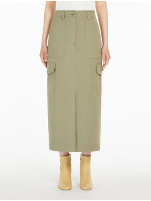 Calais Cotton Canvas Long
  Skirt