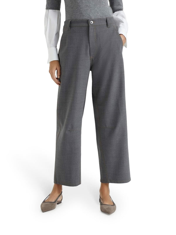 Wool Blend Wide Pants