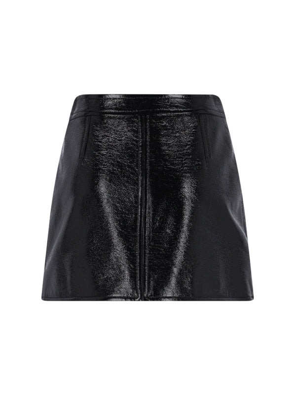 Courrèges - Reedition Vinyl Mini Skirt - Jente