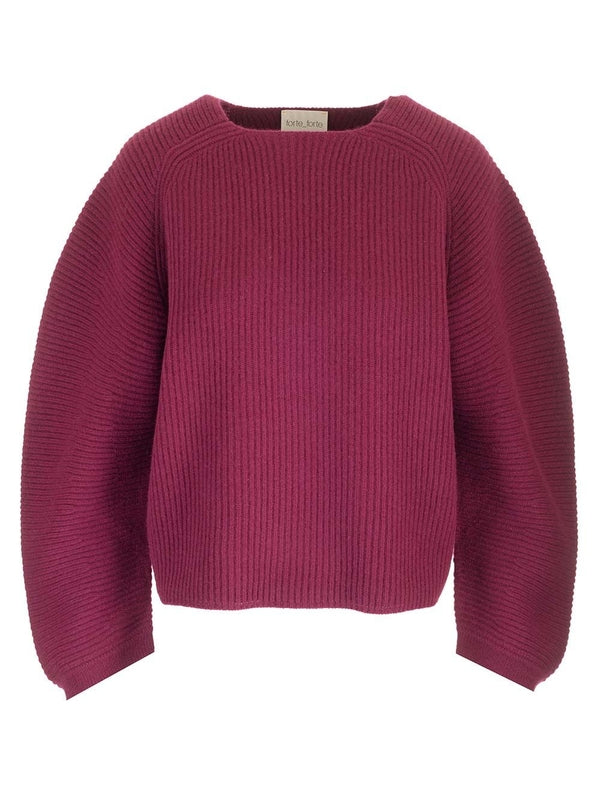 Wool Cashmere Ribbed Sweater