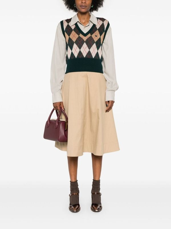 PRADA - Triangle Logo Wool Knit Vest - Jente