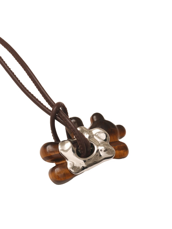 Waving Bear Stone Necklace