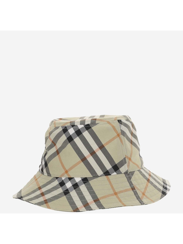 EKD Embroidery Check Pattern Bucket Hat