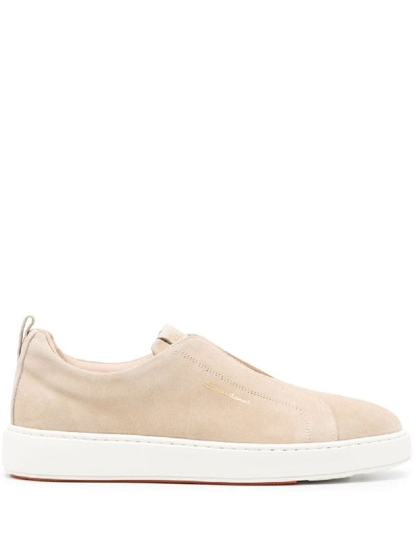 Logo Suede Low-Top Sneakers