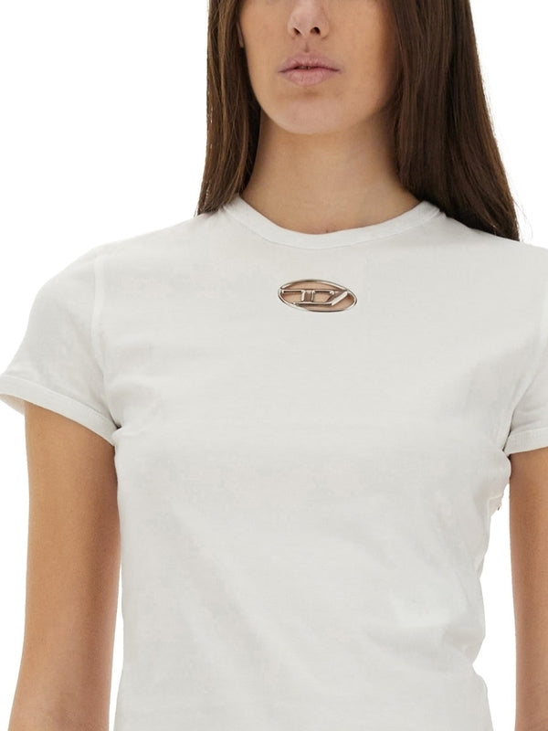 Cut-Out Logo Short-Sleeve T-Shirt