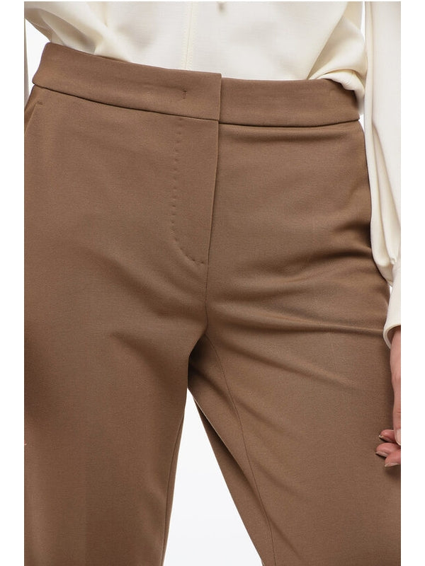 Brown Cropped Tailored Pants