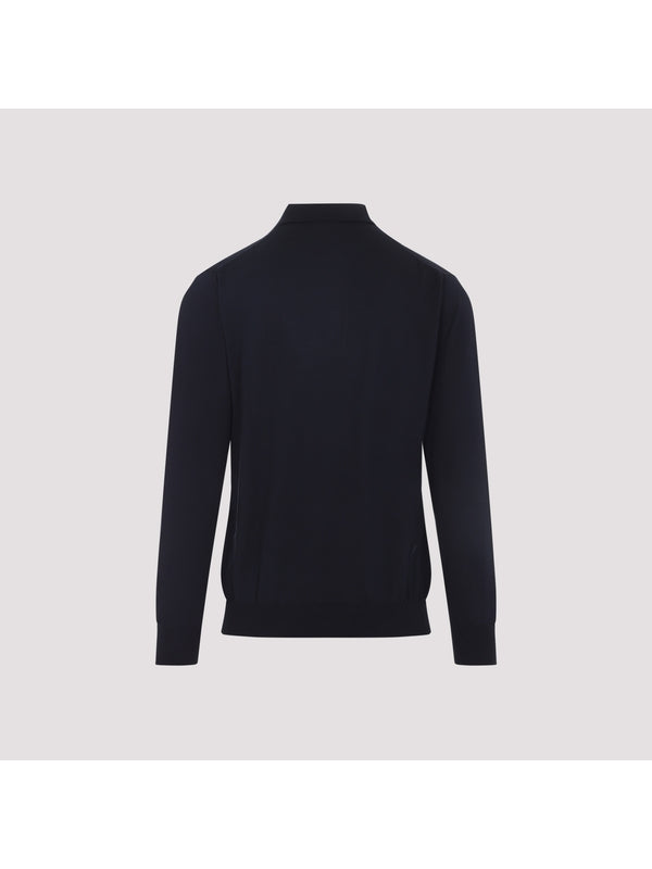 Kiton Navy Knitted