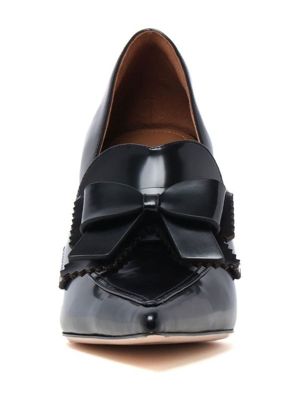 Bow Detail Leather Pumps