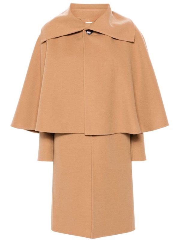 Wool Cashmere Cape Coat