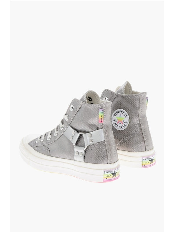 Converse Silver High Top Sneakers