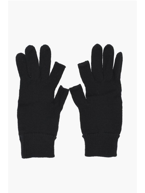 Rick Owens Black Wool Gloves